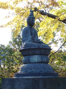 Statue in the Gardens behind the temple